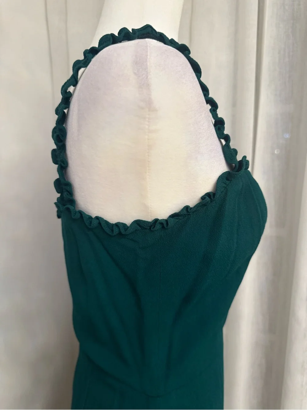 Reformation Emerald Green Flirty Bodice Midi Dress